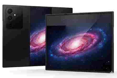 Ilustrasi Samsung Galaxy Z TriFold warna hitam